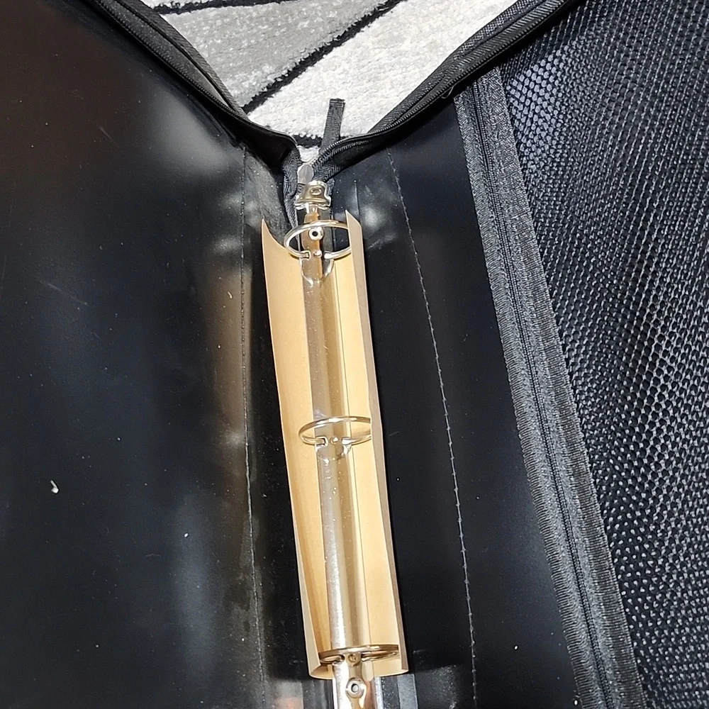 VINTAGE MEAD FIVE STAR BLACK TRAPPER KEEPER & ACCESSORIES & PEN GEAR BINDER PRF